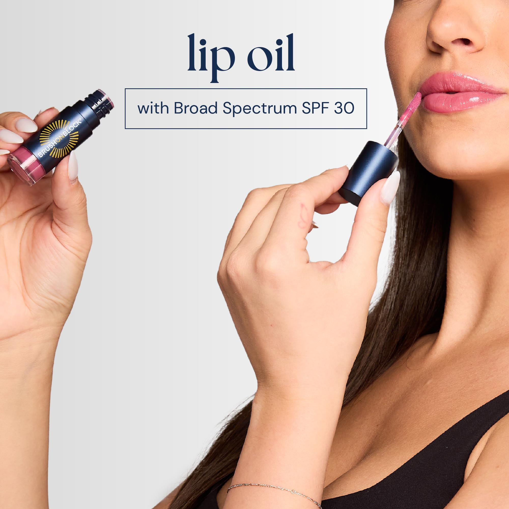 Brush On Block mineral lip oil texture swatch