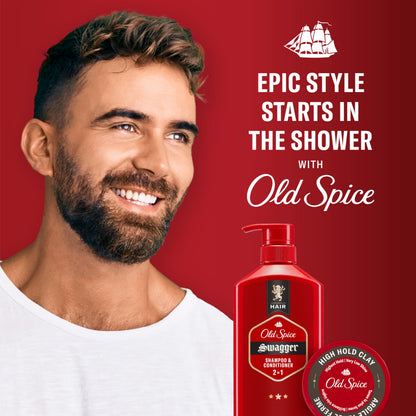 Old Spice high hold hair styling clay two point two two ounce size