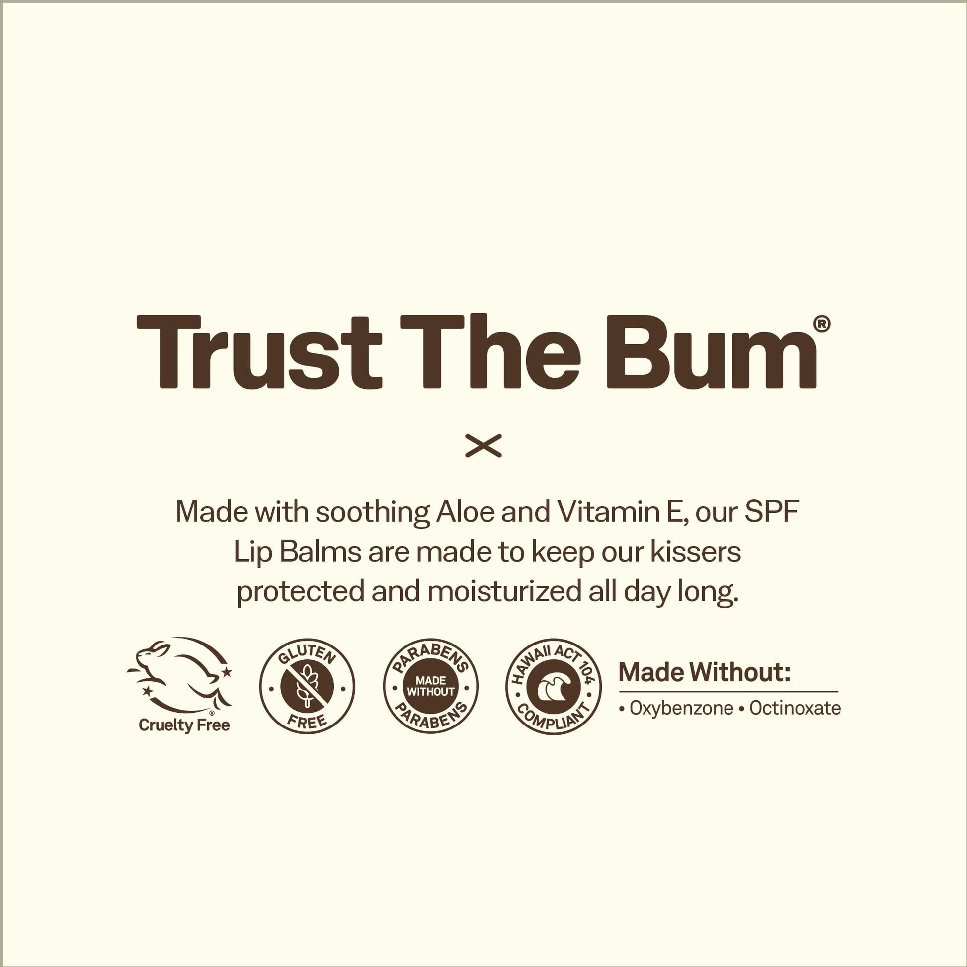 Sun Bum lip balm with aloe and vitamin E label