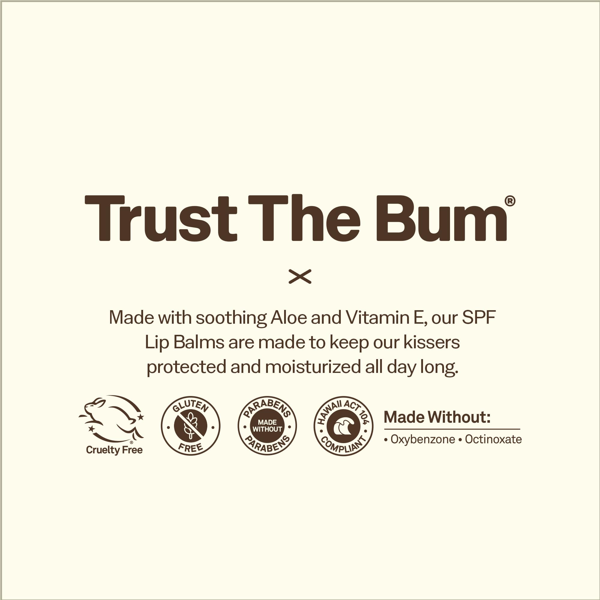 Sun Bum lip balm with aloe and vitamin E label
