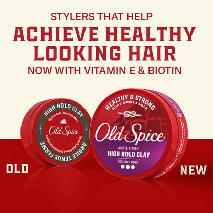 Old Spice hair clay container top view