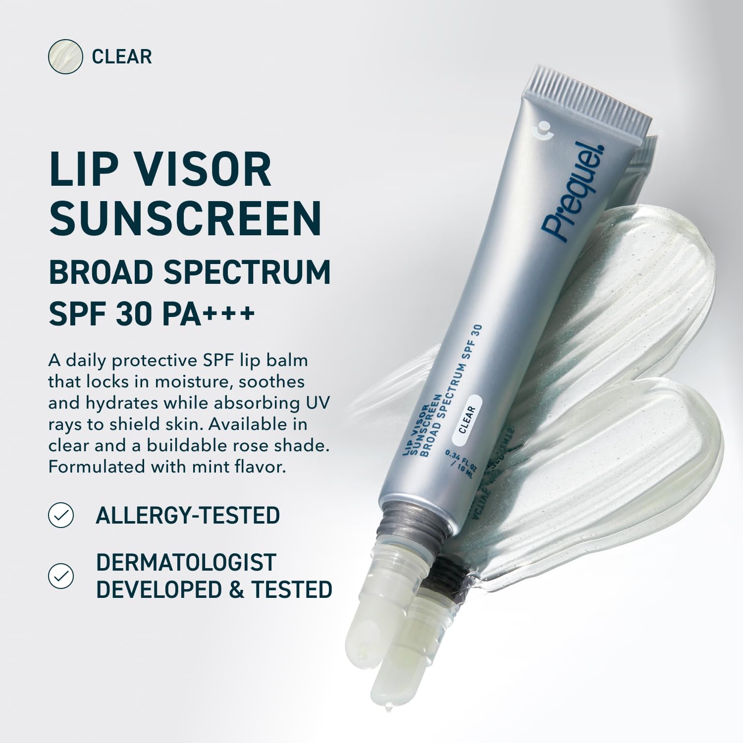 Two pack Prequel Skin Lip Visor SPF 30 moisturizing lip balm