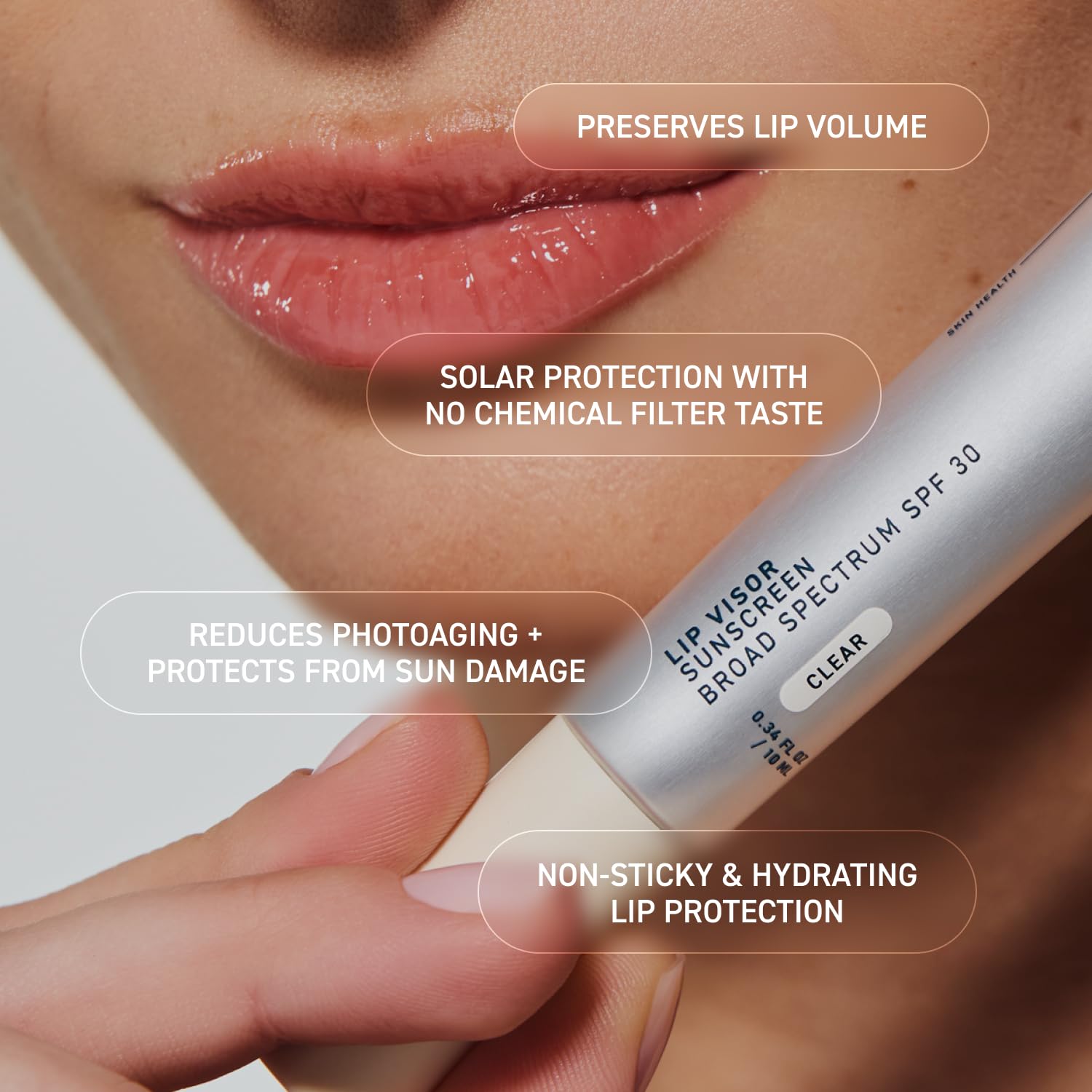 Prequel Skin Lip Visor clear balm application demo