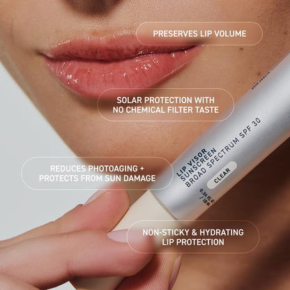 Prequel Skin Lip Visor clear balm application demo