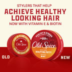 Old Spice hair putty high hold matte finish label