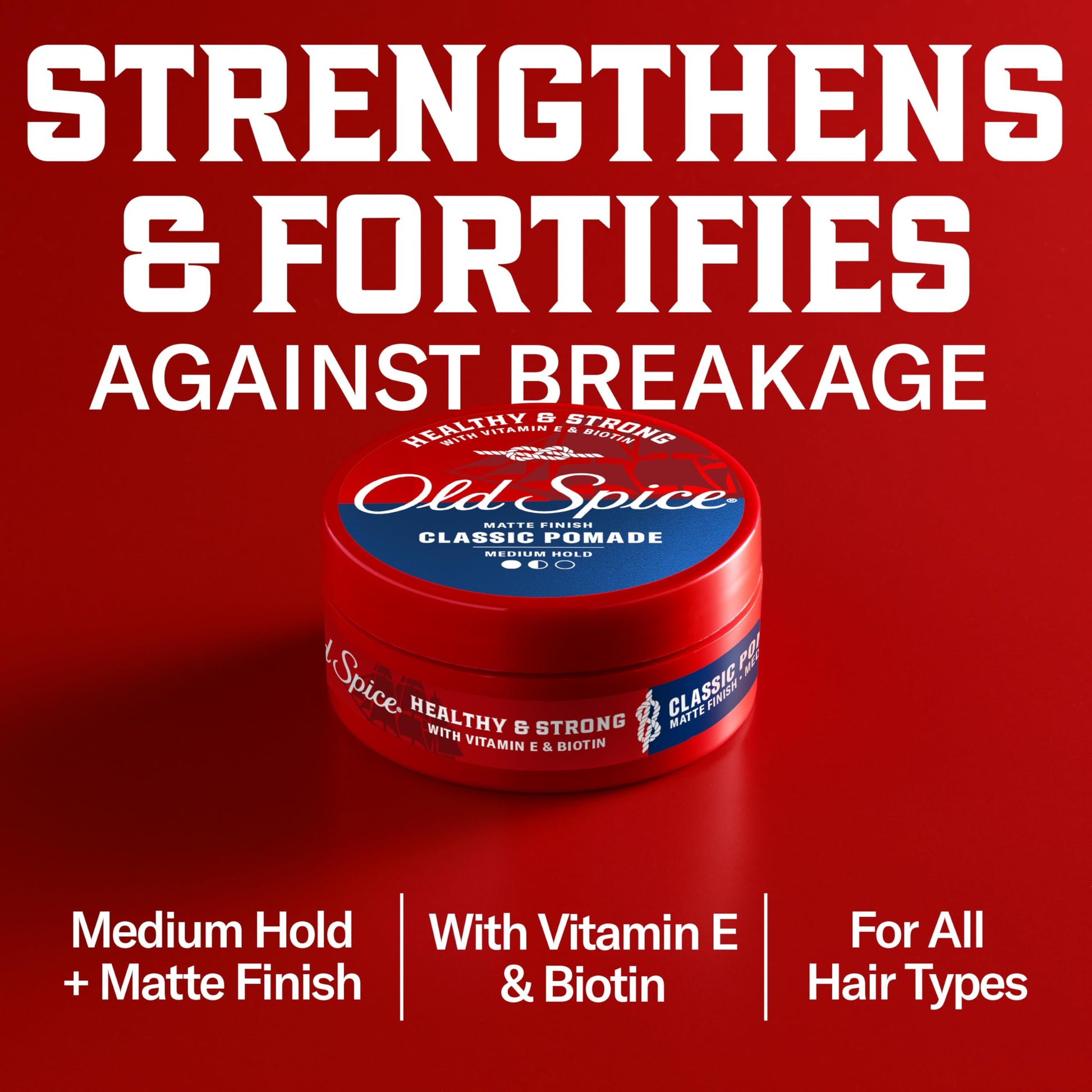 Old Spice hair pomade texture demonstration on hand