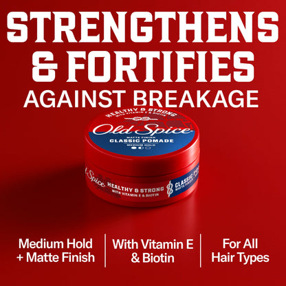 Old Spice hair pomade texture demonstration on hand