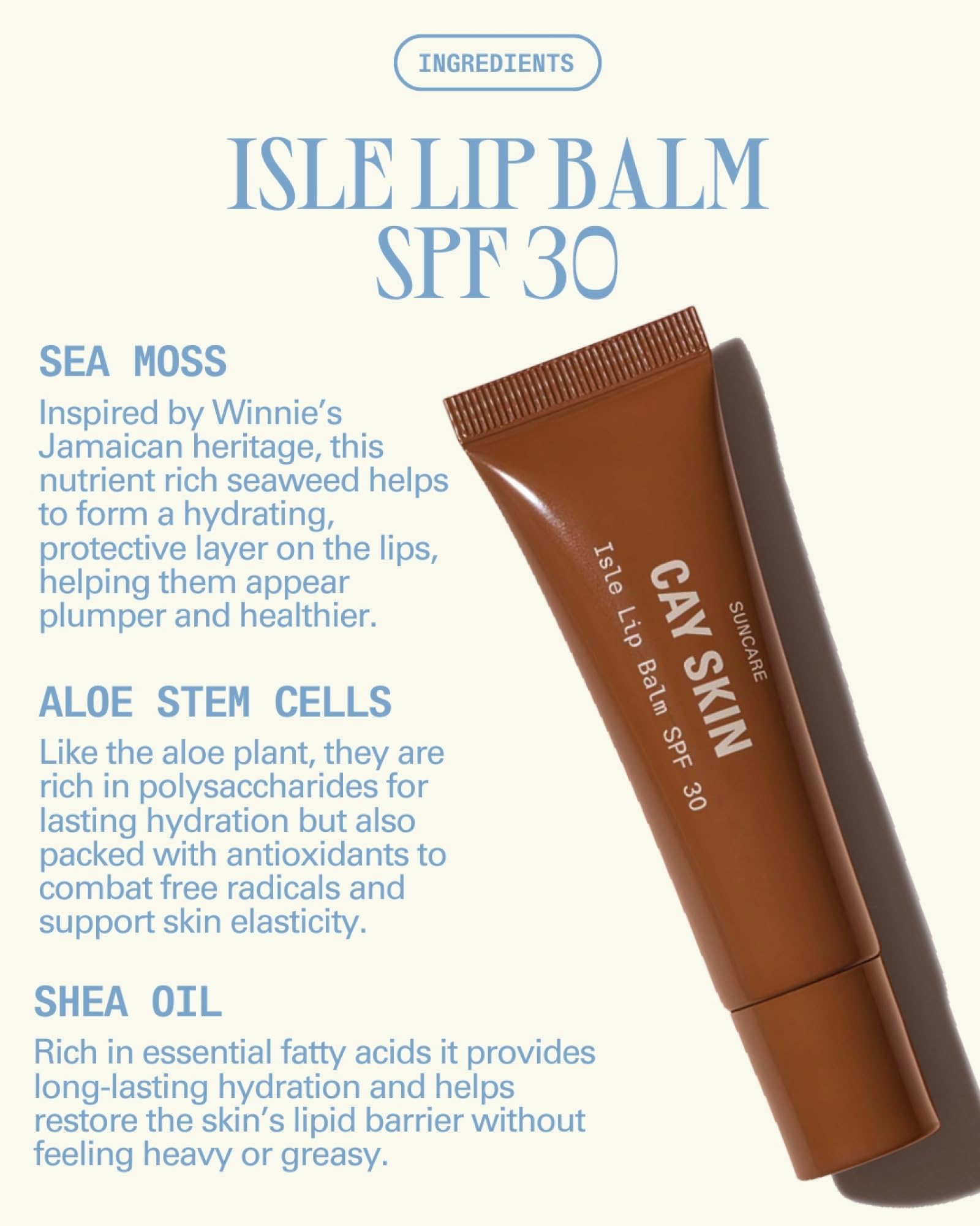 High-shine texture of Cay Skin Isle Lip Balm