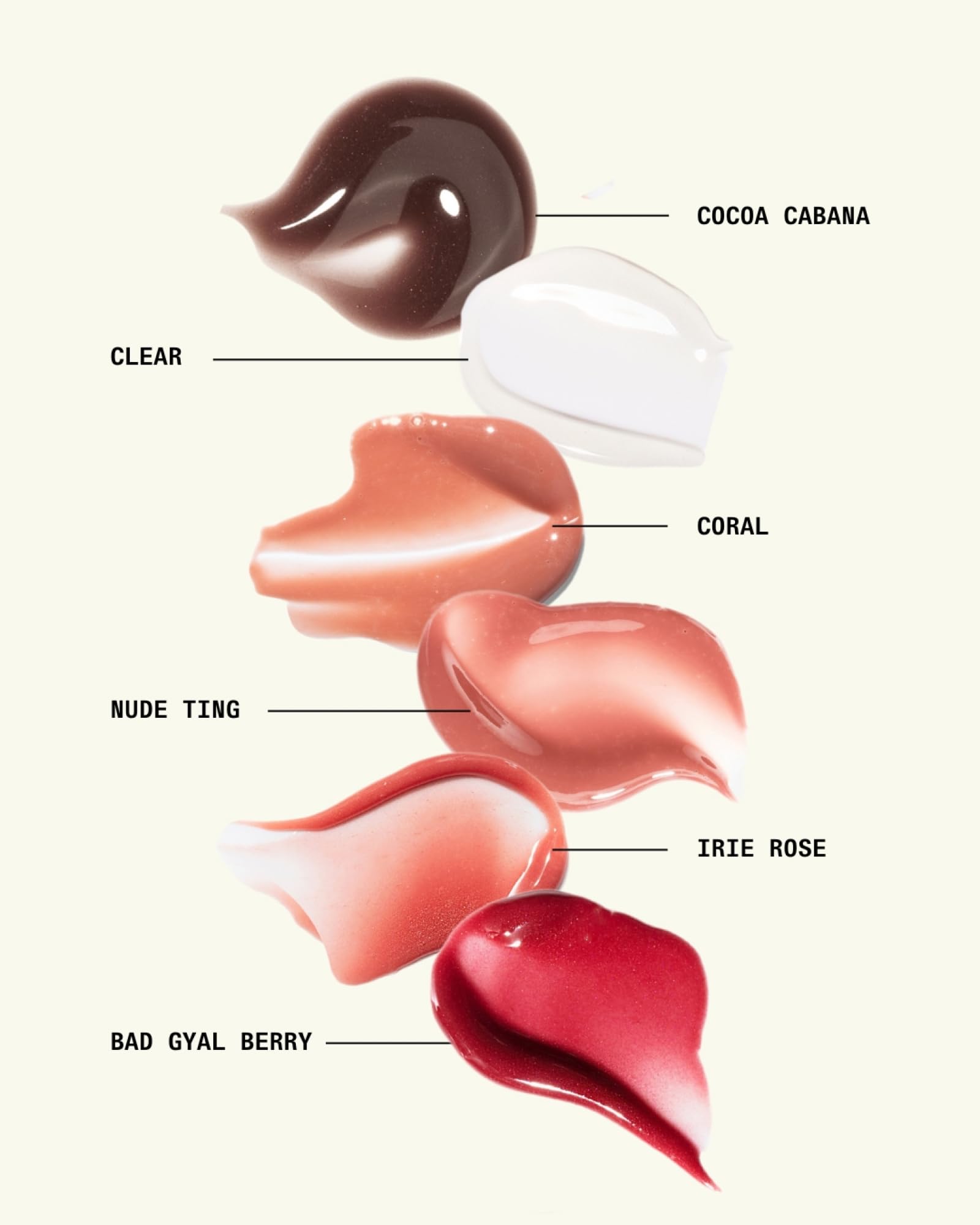 Cay Skin lip balm showing clear glossy finish