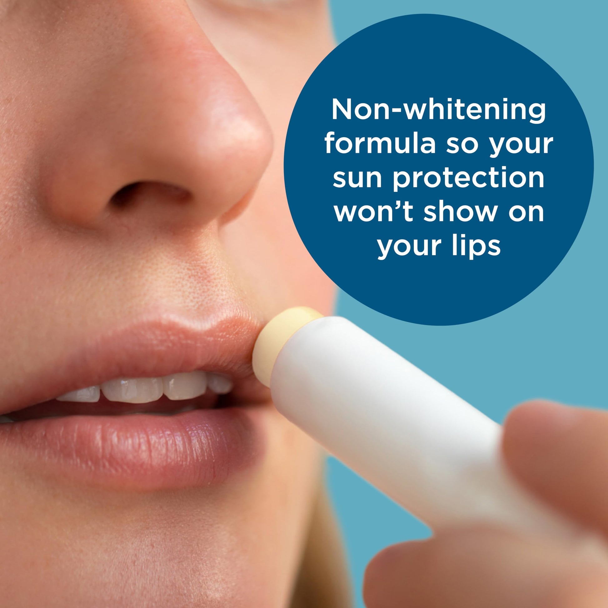 Back of pack Blue Lizard lip balm usage instructions