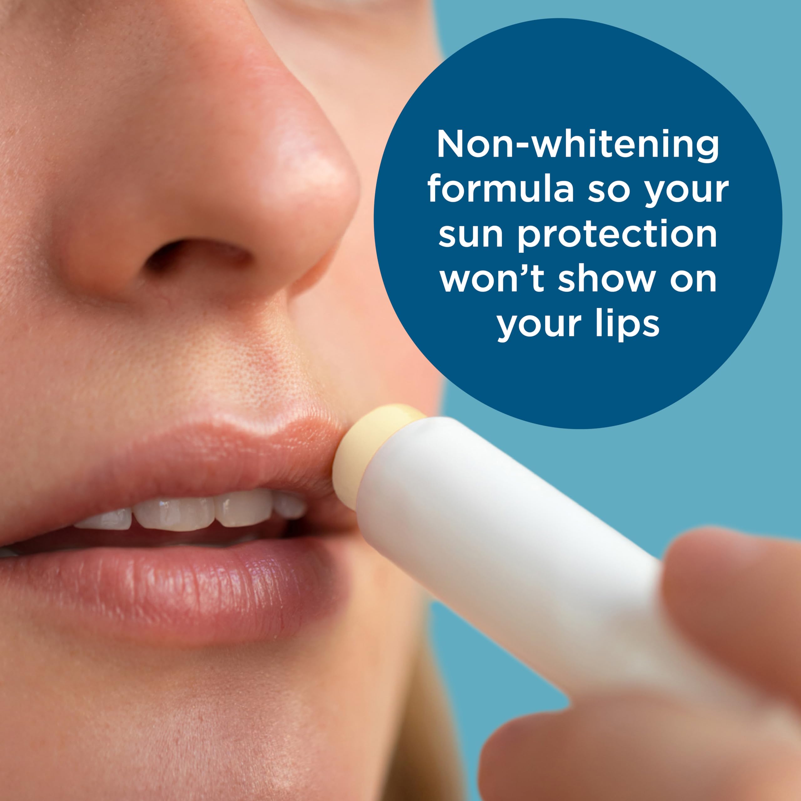 Back of pack Blue Lizard lip balm usage instructions