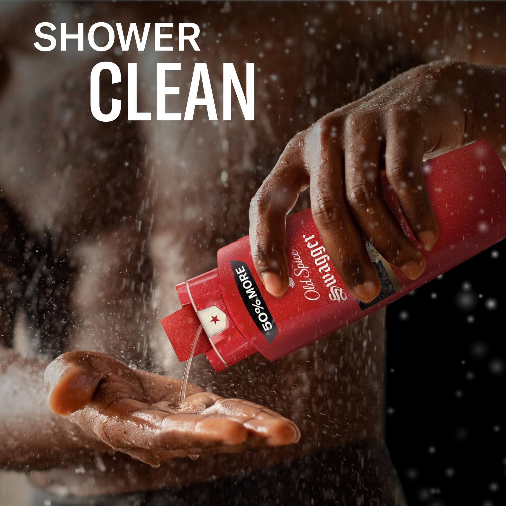 Back label of Old Spice Swagger body wash