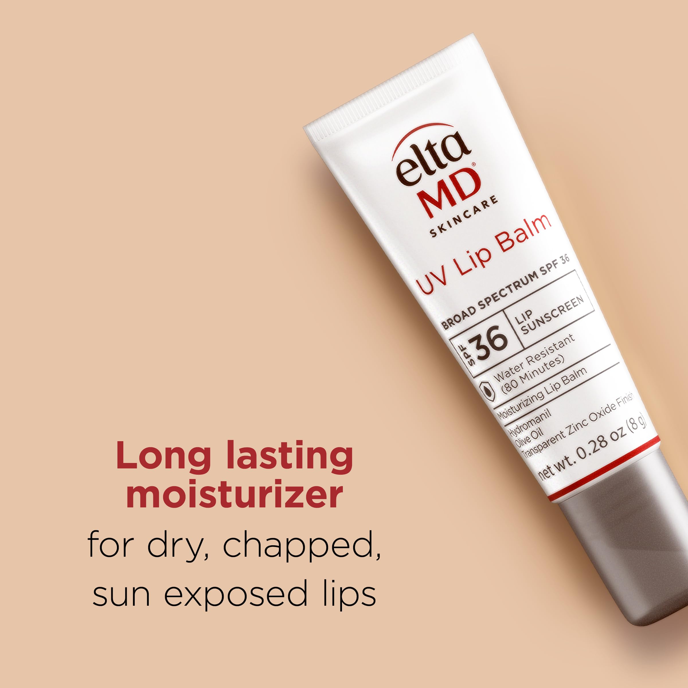 EltaMD lip sunscreen cap and applicator tip detail
