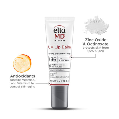 Transparent texture of EltaMD UV Lip Balm sunscreen