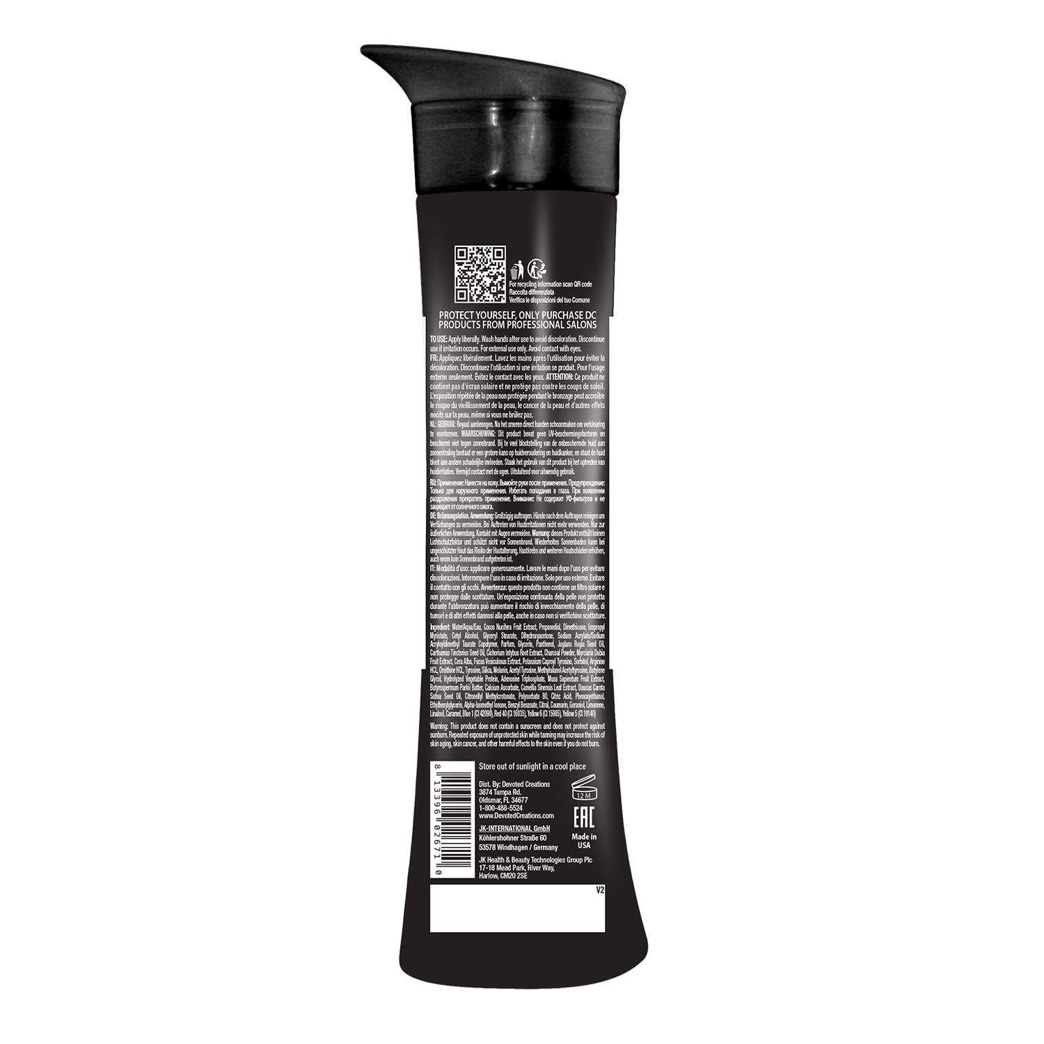 Extreme dark bronzing lotion packaging by Devoted Creations