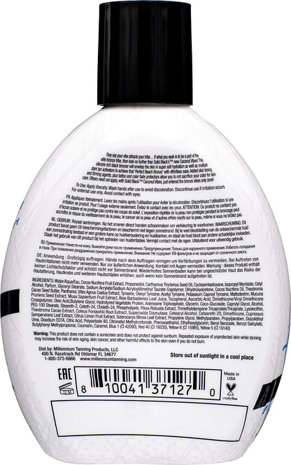 Millennium Tanning dark bronzing lotion packaging