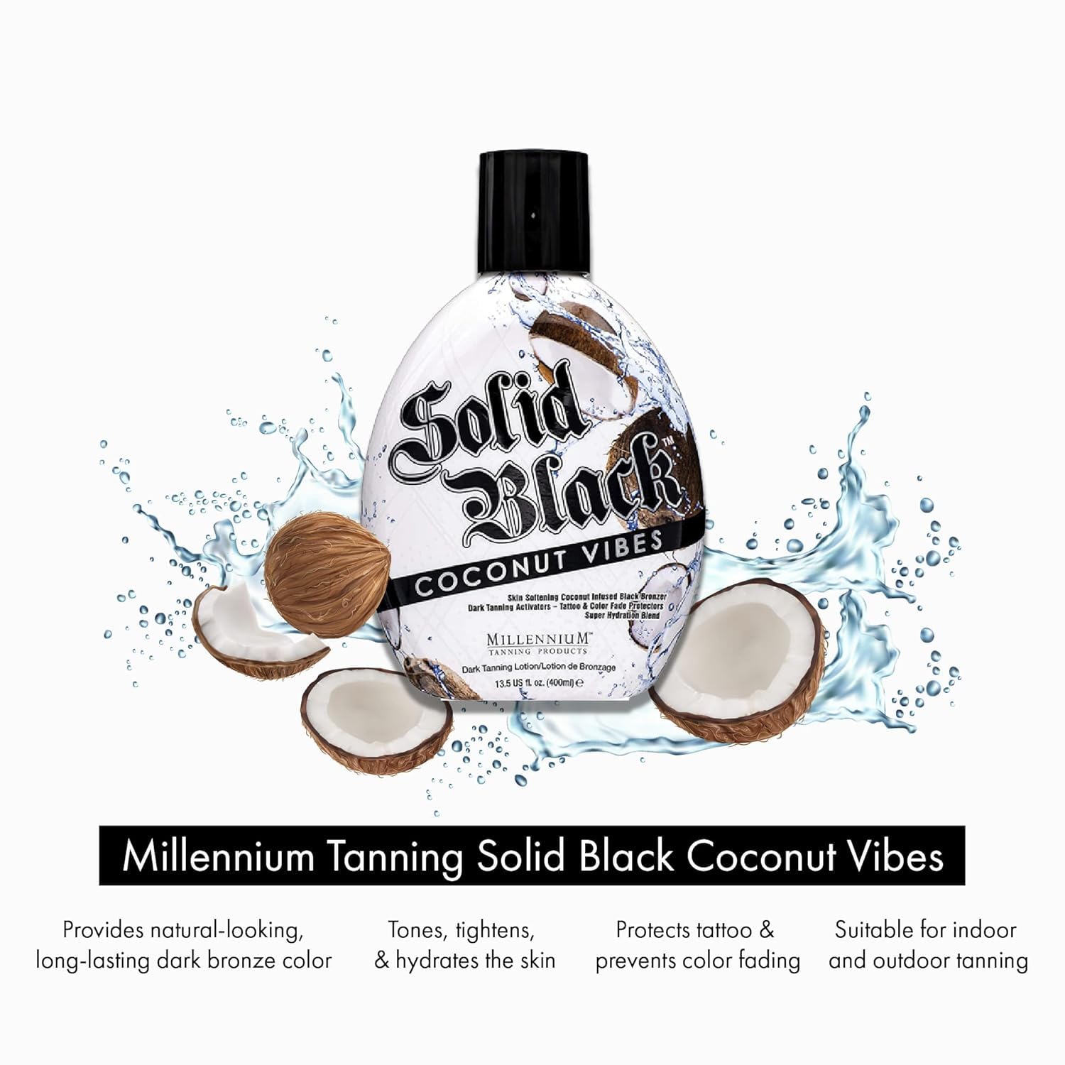 Millennium Tanning indoor and outdoor tanning lotion bottle