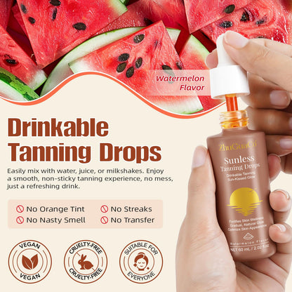 Authentic ZhuGuaCo drinkable tanning drops 60 milliliters bottle