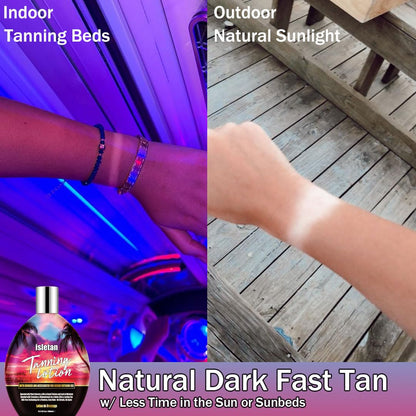 Isletan tanning lotion bottle size 13.5 fluid ounce