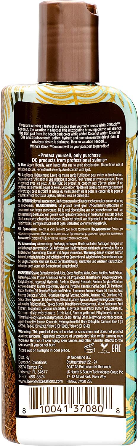 USA imported Devoted Creations dark bronzing lotion bottle 8.5 fluid ounces