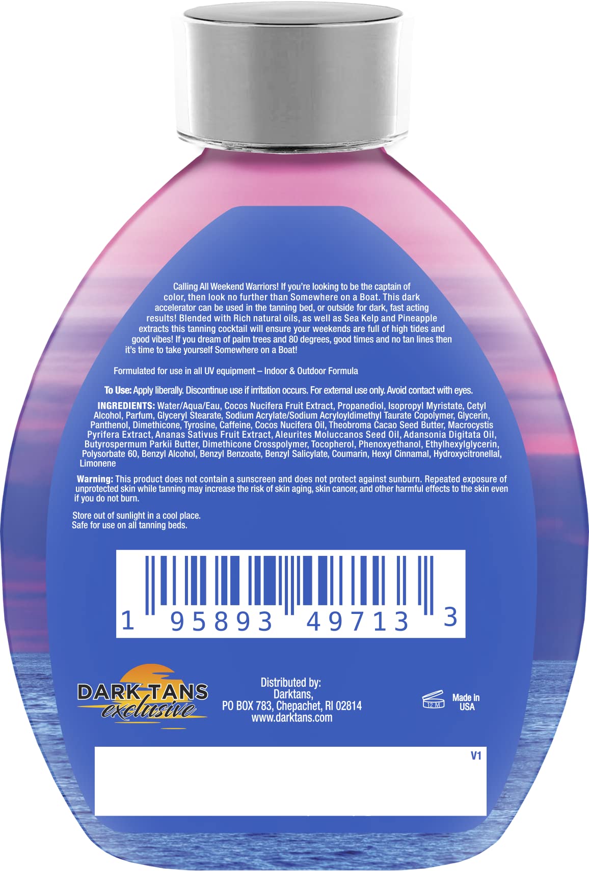 Dark Tans Exclusive tanning lotion 13.5 fluid ounce bottle