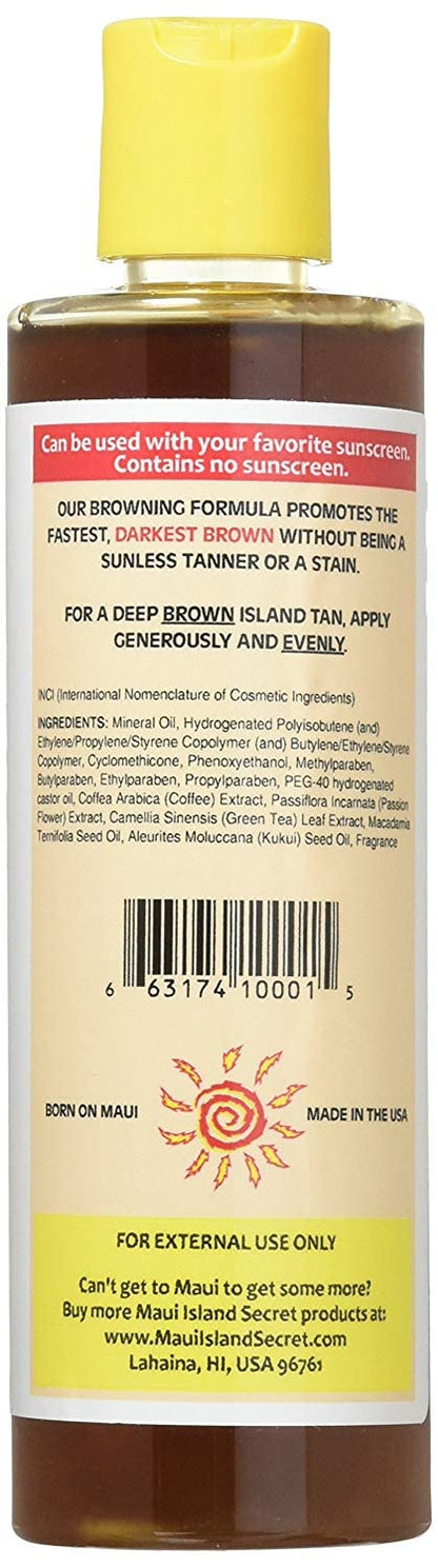 Authentic Maui Island Secret tanning oil bottle
