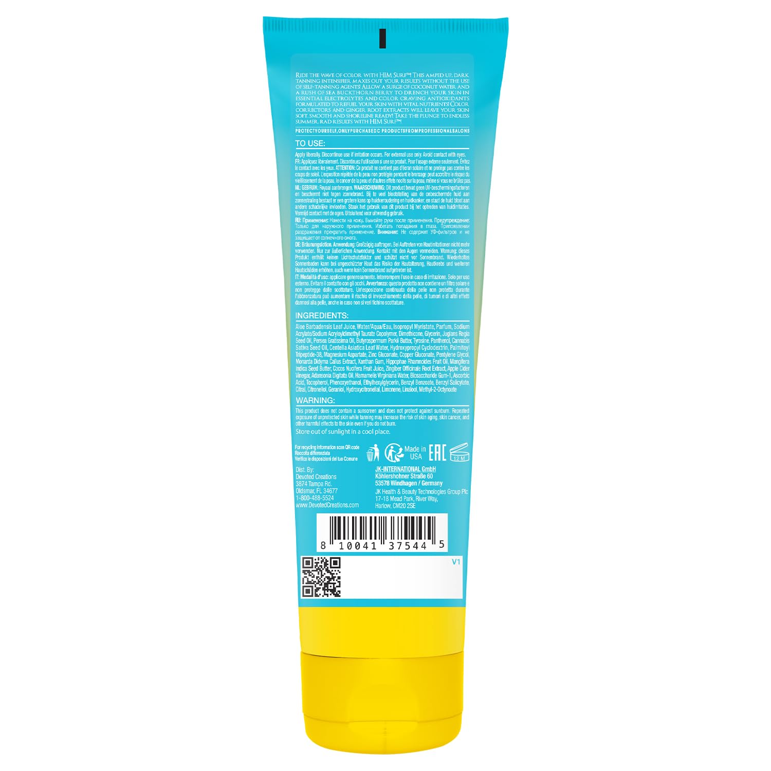 Detailed view of Devoted Creations HIM Surf electrolyte infused lotion