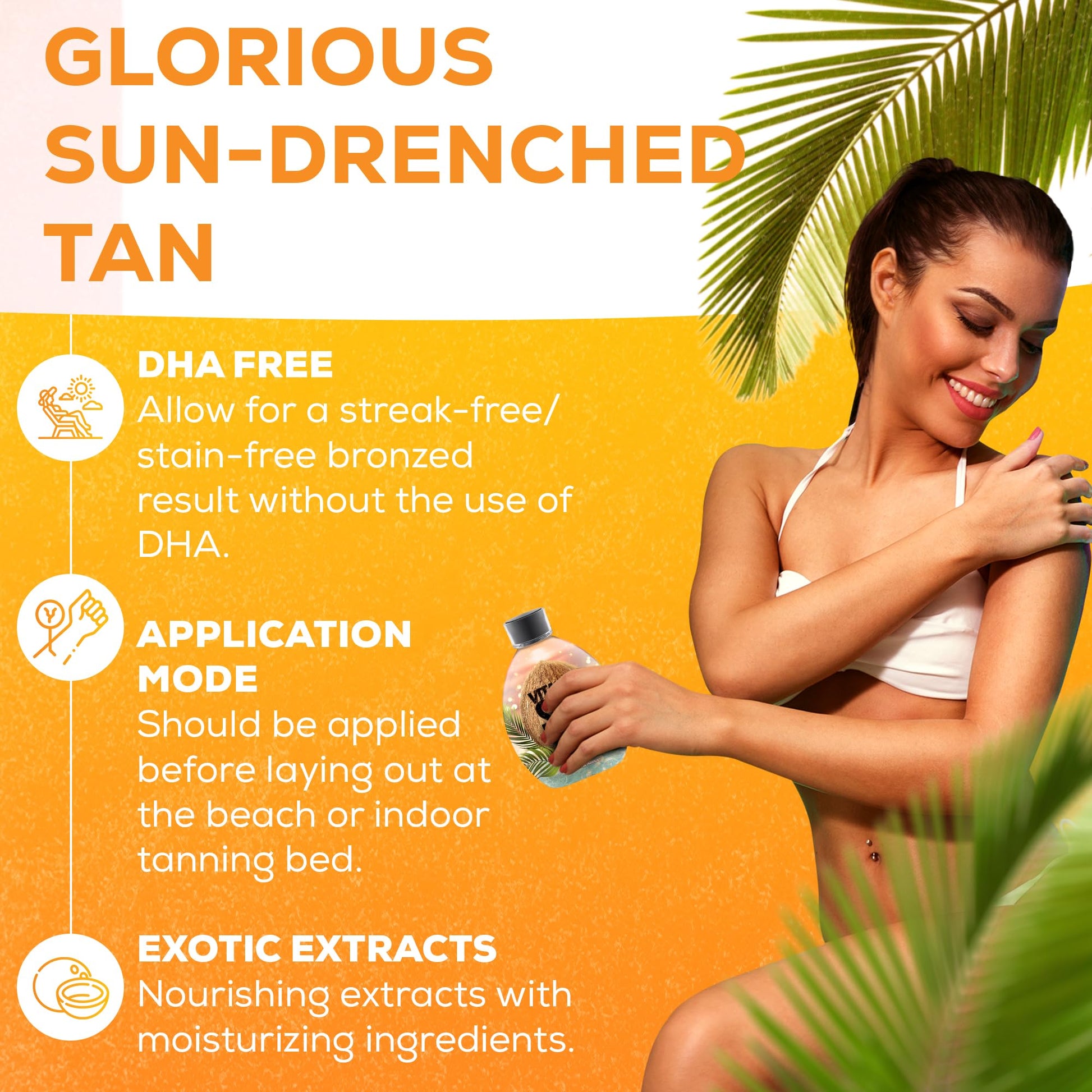 Side view of Vitamin Sea tanning accelerator bottle