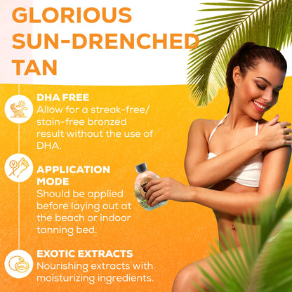 Side view of Vitamin Sea tanning accelerator bottle