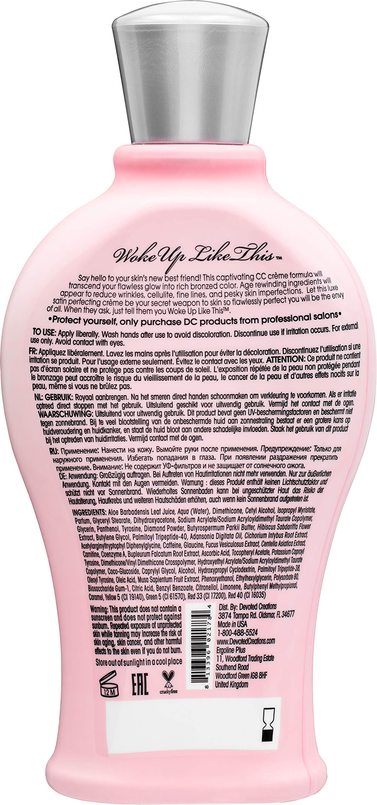 Devoted Creations Woke Up Like This Bronzing Lotion packaging details