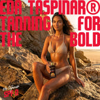 Eda Taspinar golden bronze sun oil dual pack layout