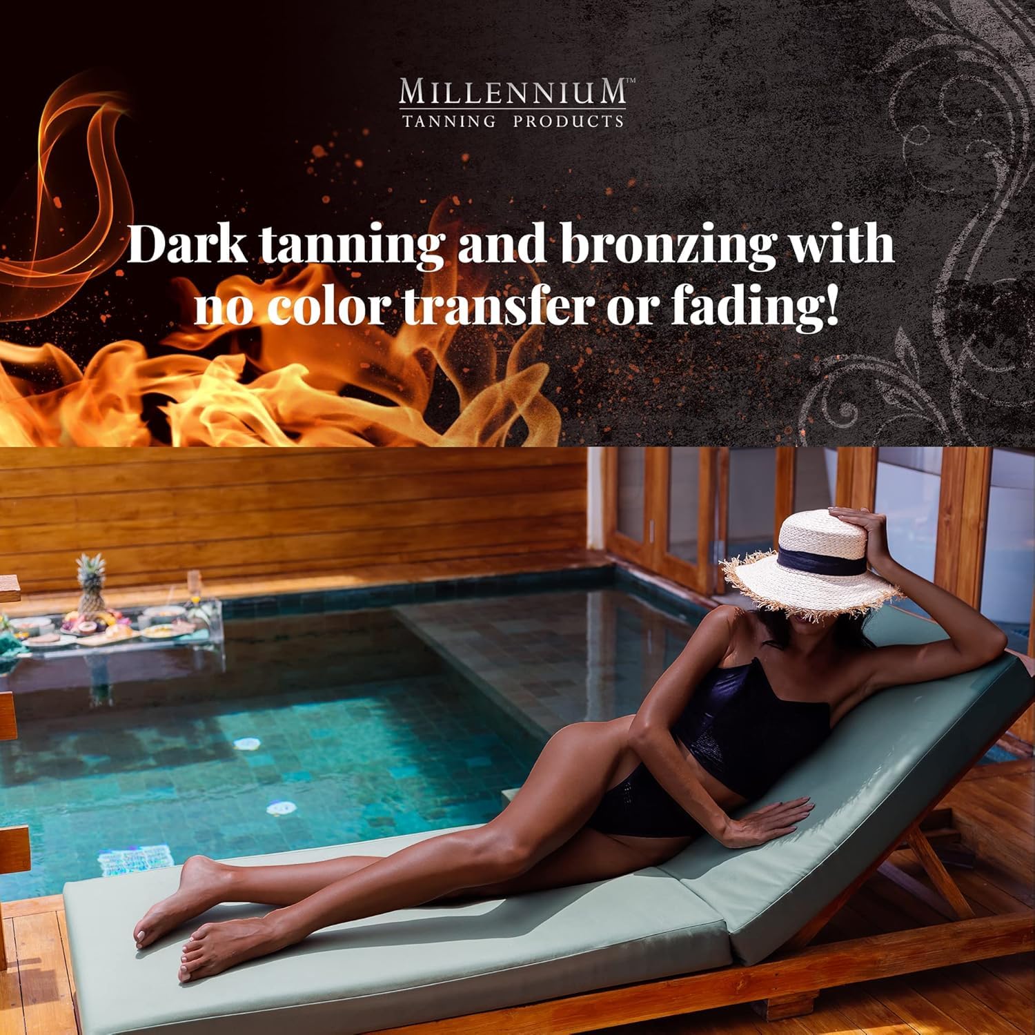 Authentic Millennium Tanning dark tanning lotion bottle