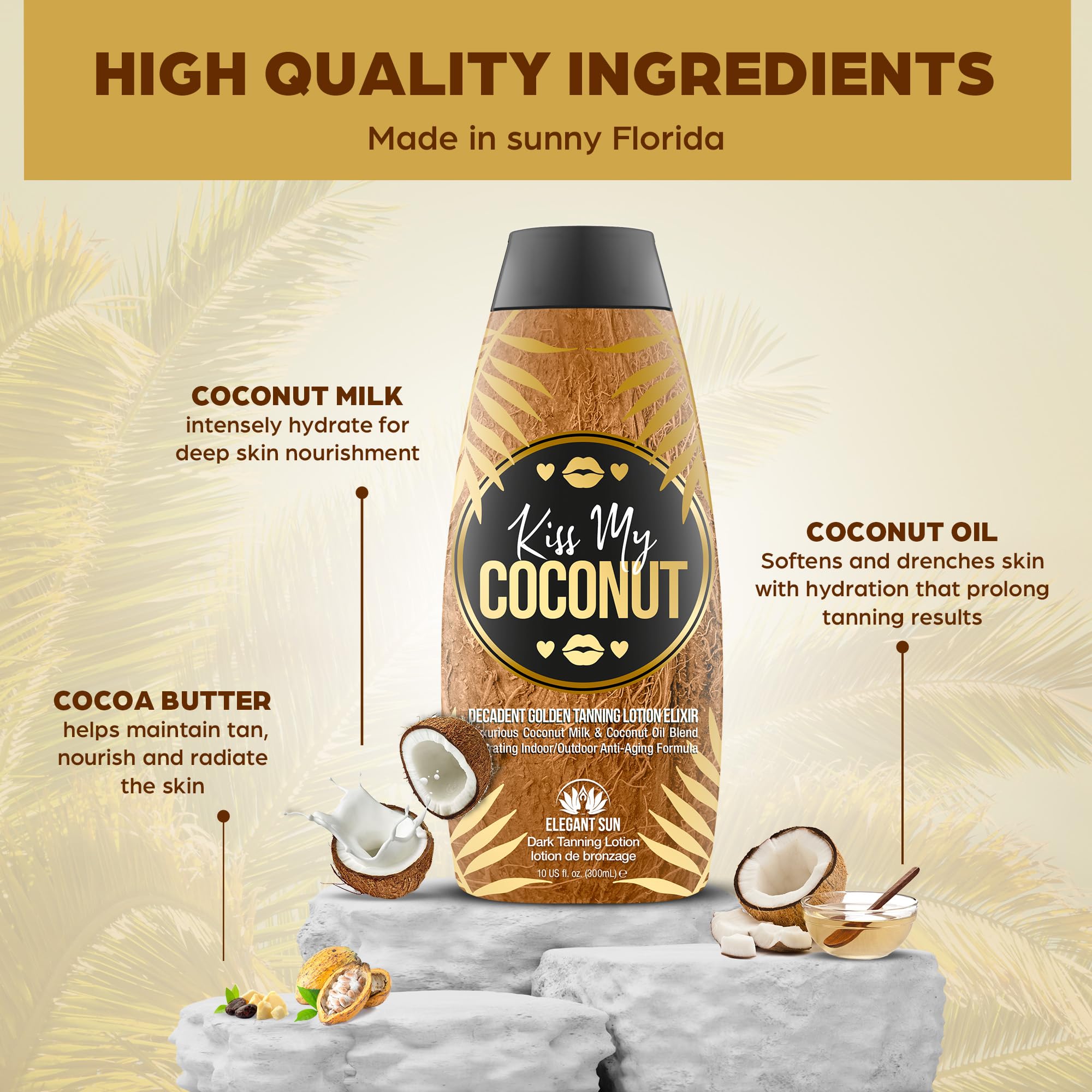 Elegant Sun Kiss My Coconut indoor tanning bed accelerator