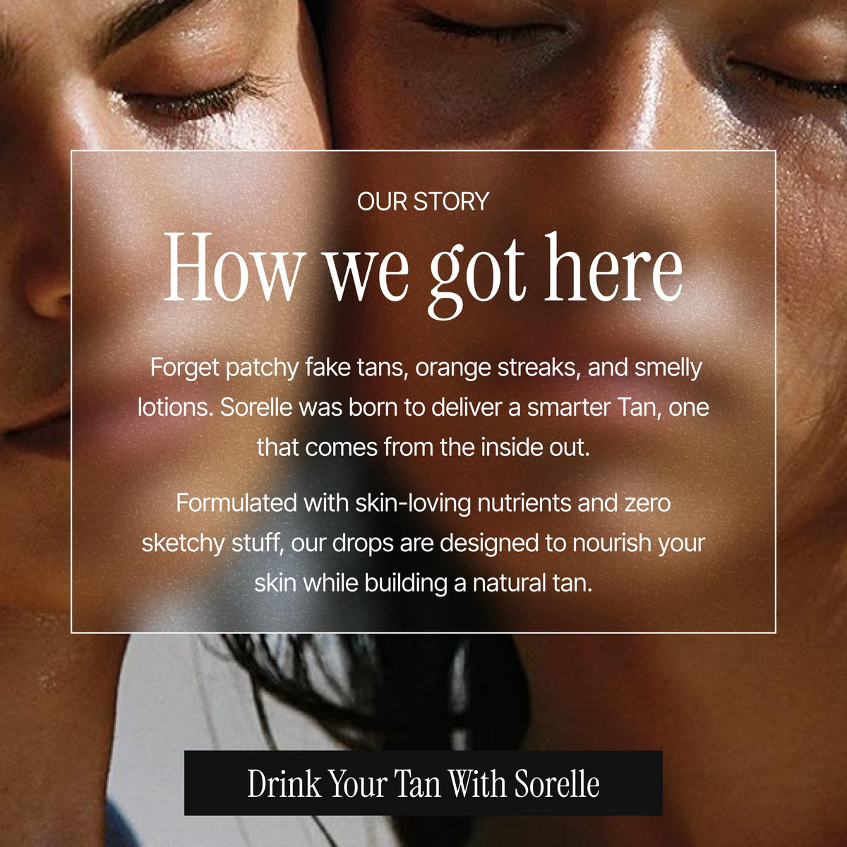 Sorelle natural oral liquid tanning drops lifestyle setting