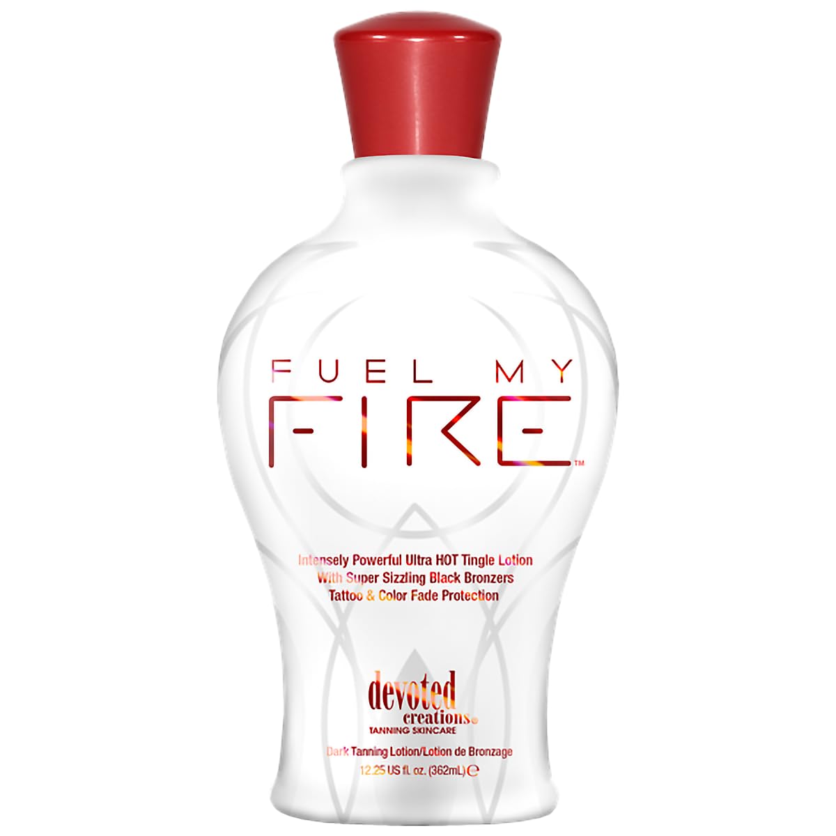 Devoted Creations 12.25 fluid ounce hot tingle tanning lotion bottle