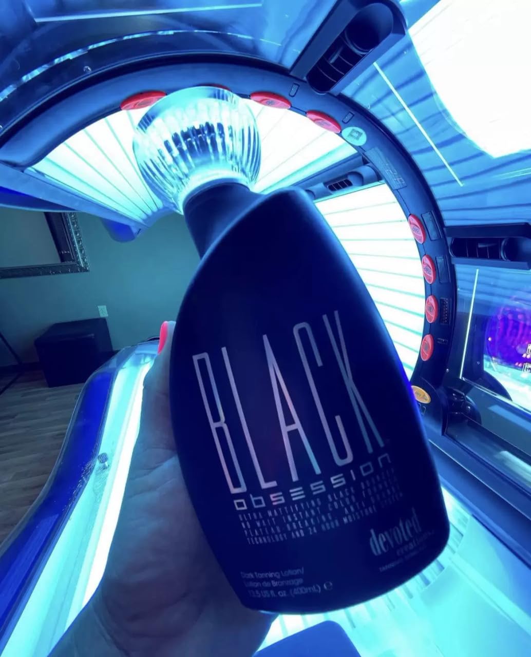 Authentic USA imported Devoted Creations tanning lotion packaging