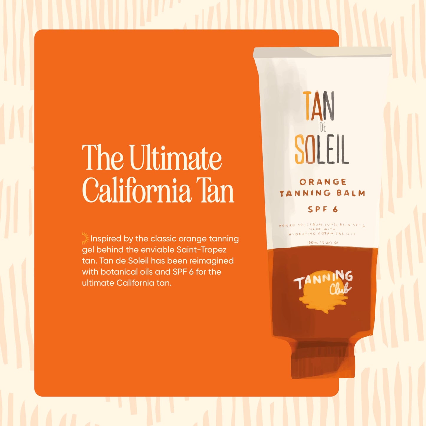 Imported Tanning Club SPF 6 gel for beach use