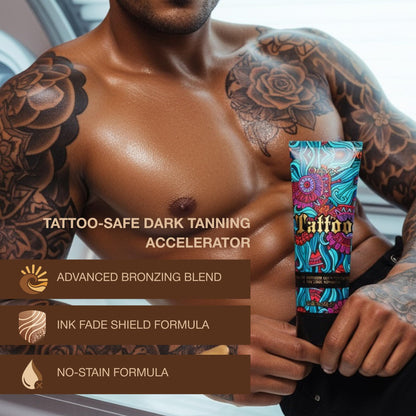 Close up of Onyx indoor tanning accelerator 6.76 fluid ounces