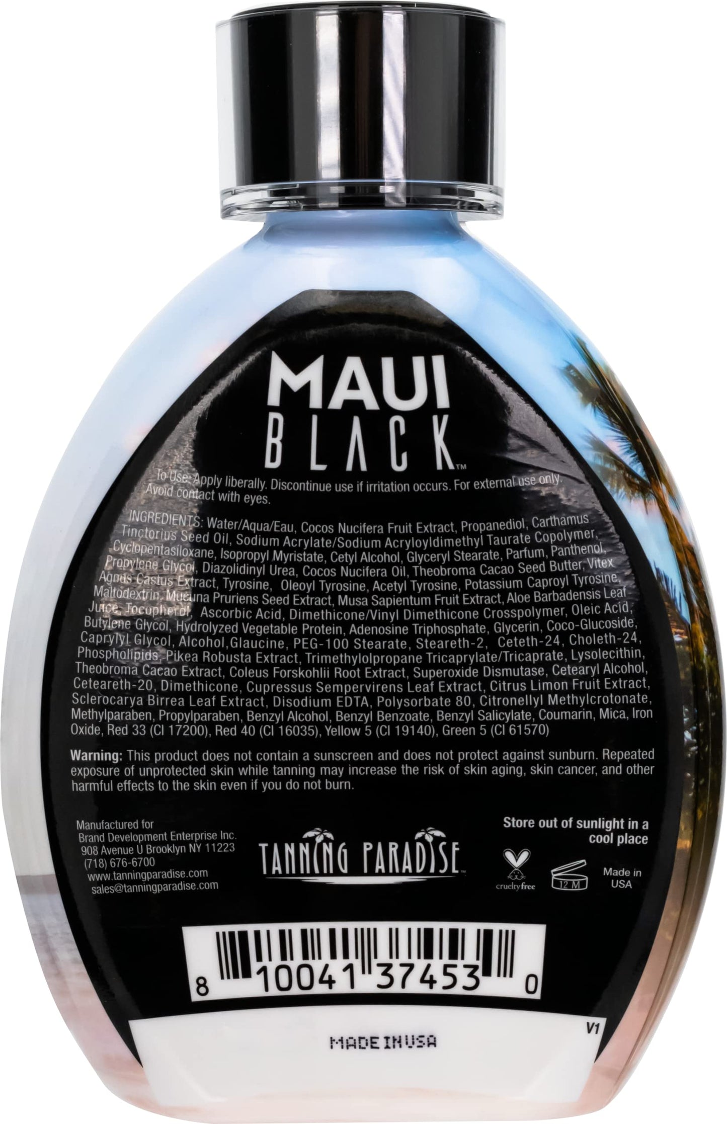 Tanning Paradise Maui Black Tanning Lotion texture and application