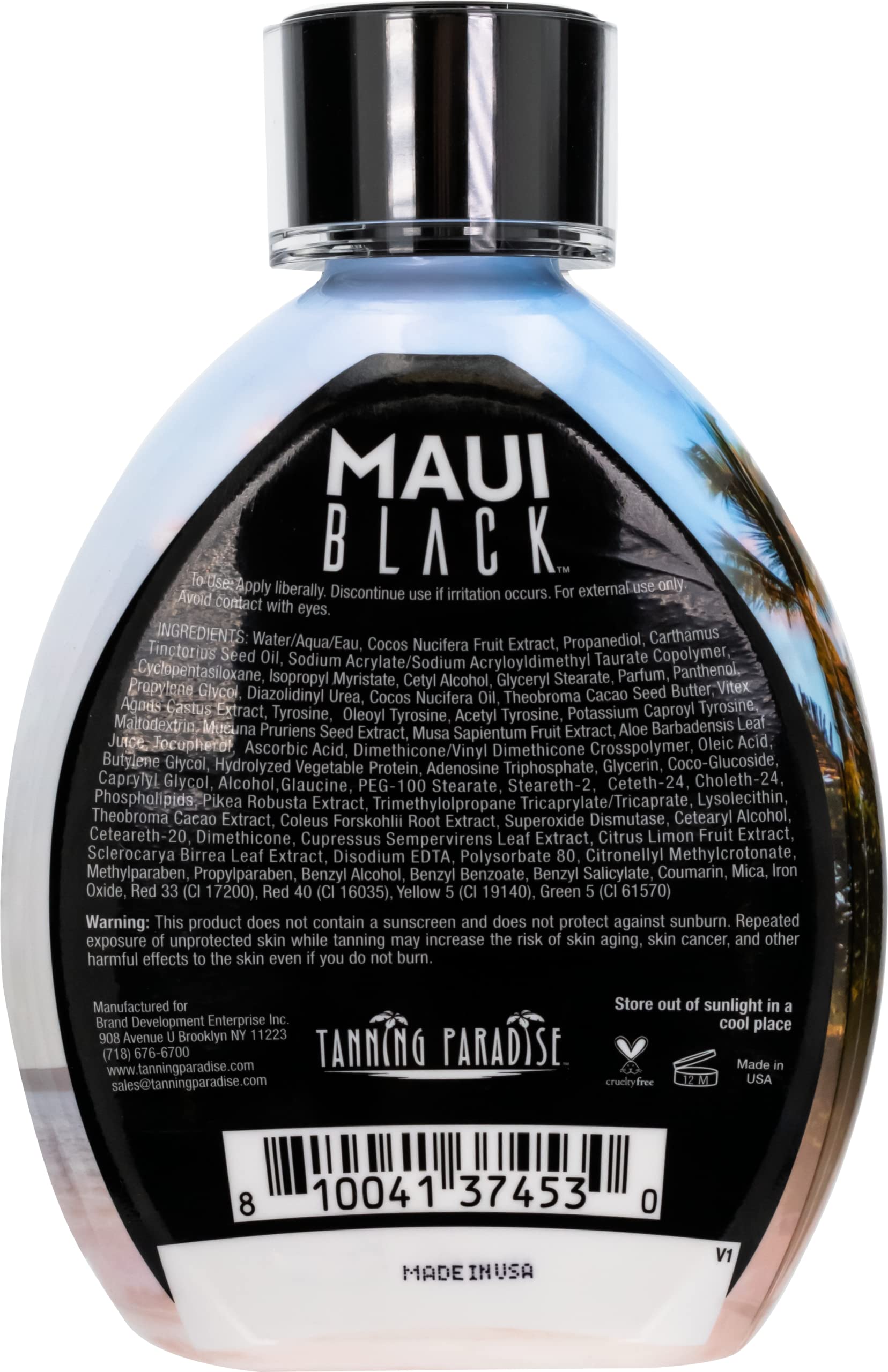 Tanning Paradise Maui Black Tanning Lotion texture and application