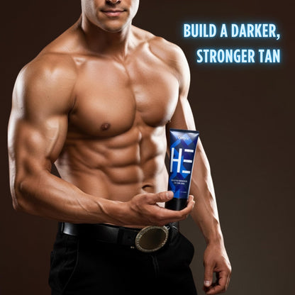 Onyx HE men's sunbed cream formula back label ingredients