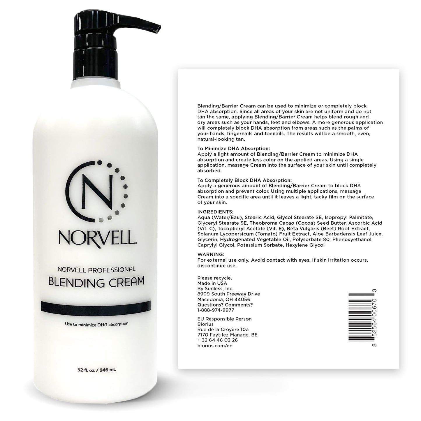 Norvell professional tanning barrier cream bottle