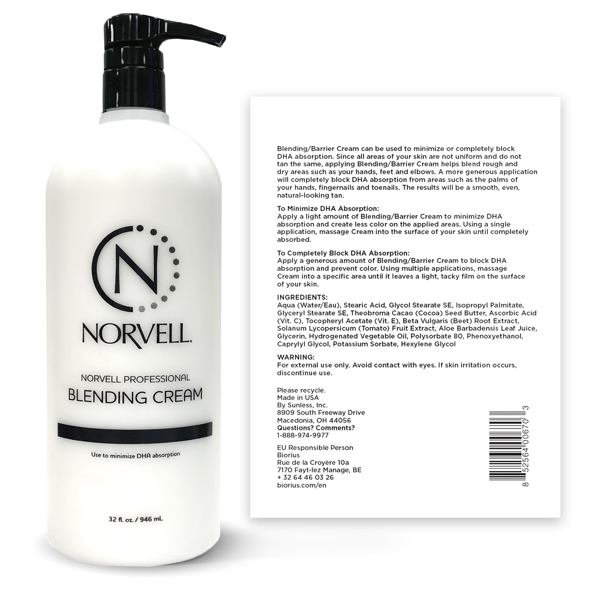 Norvell professional tanning barrier cream bottle