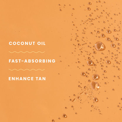 Close up of Hawaiian Tropic protective tanning oil texture