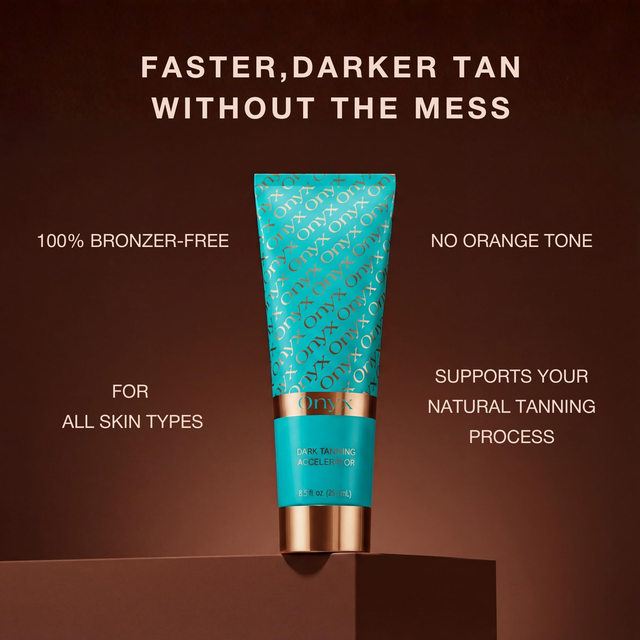 Back of Onyx tanning accelerator showing ingredient list