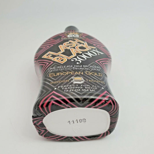 European Gold Ultra Dark salon formula tanning accelerator packaging with time release bronzer details
