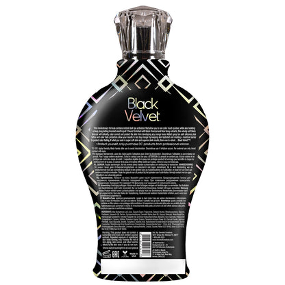 Close up of Devoted Creations Black Velvet bottle highlighting mattifying bronzer features