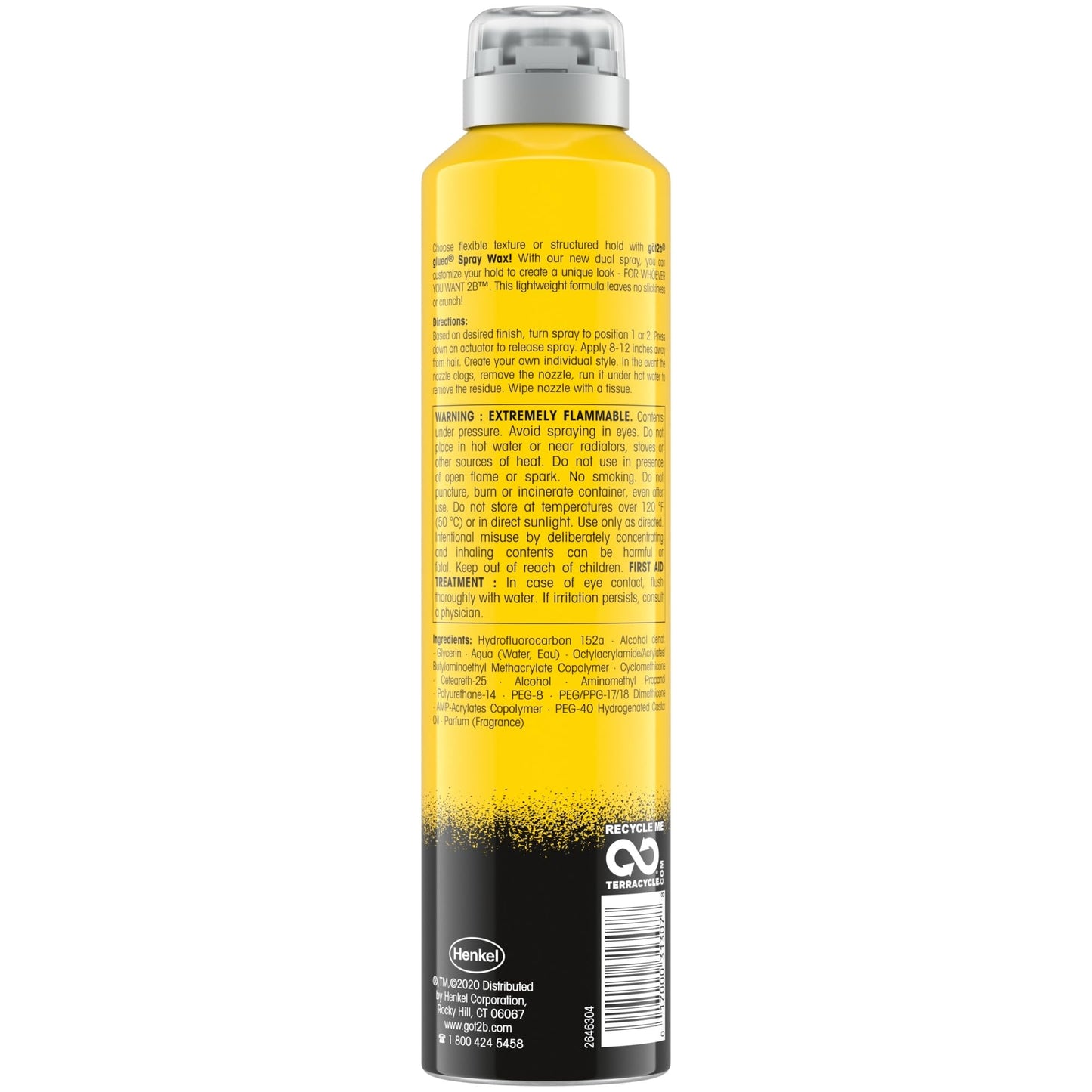 Authentic Got2b Glued professional texturizing hair wax spray for short and medium length hair