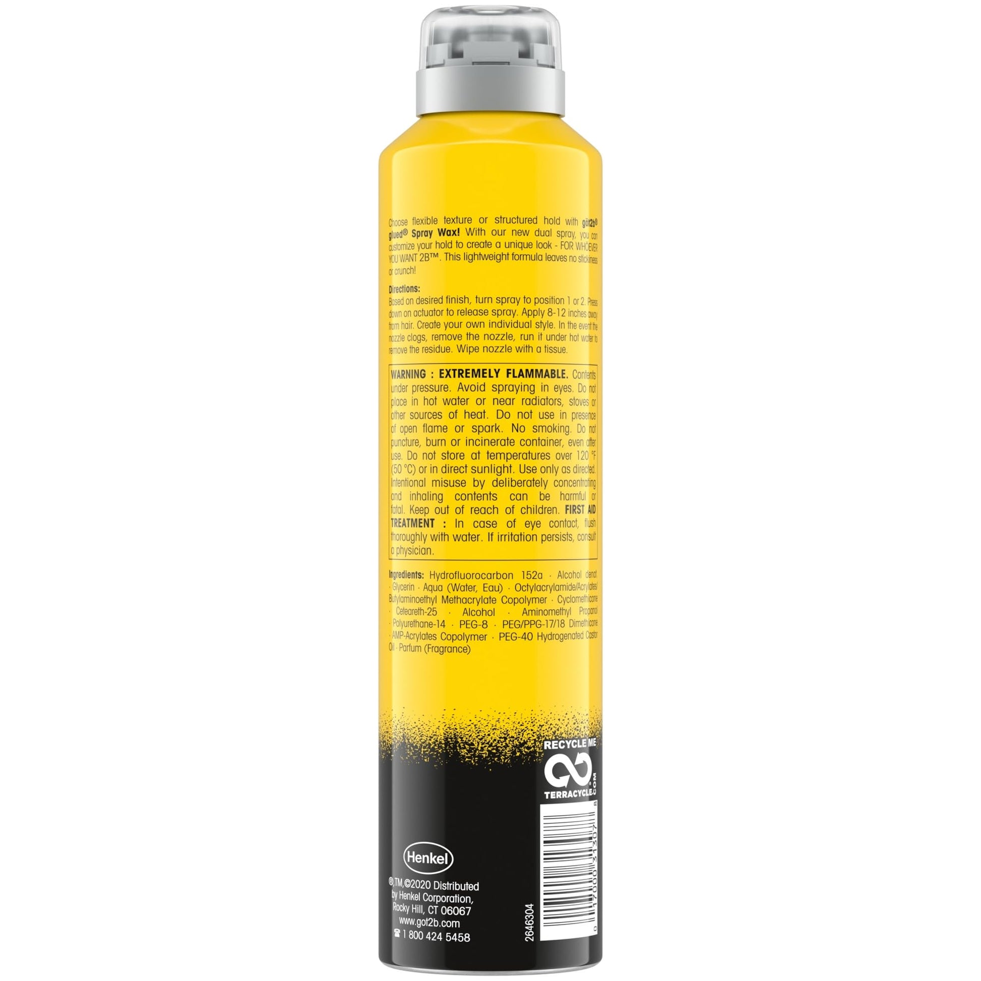 Authentic Got2b Glued professional texturizing hair wax spray for short and medium length hair