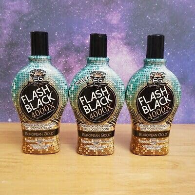 Flash Black tanning lotion with DHA bronzers branding